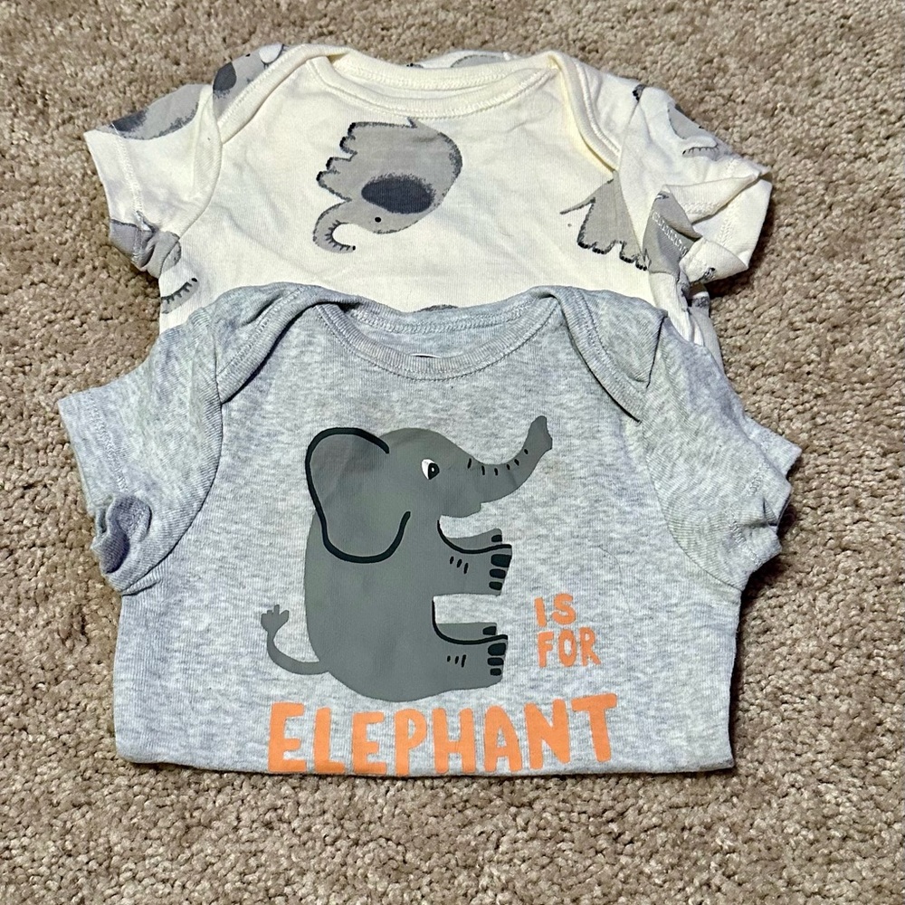Set of (2) 3-6 month Old Navy onesies